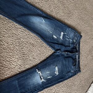 American Rag Men's Slim Fit Distressed Dark Blue Jeans